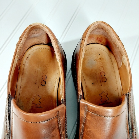 Ecco New Jersey Leather Slip On Loafers A94 - Picture 11 of 14